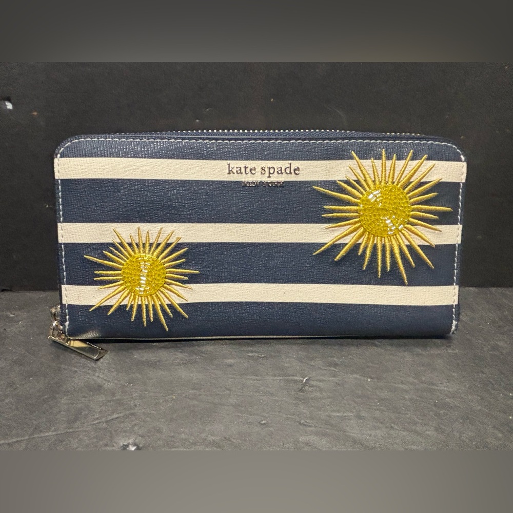 Kate Spade Sunkiss Embellished Zip Around Continental Wallet
